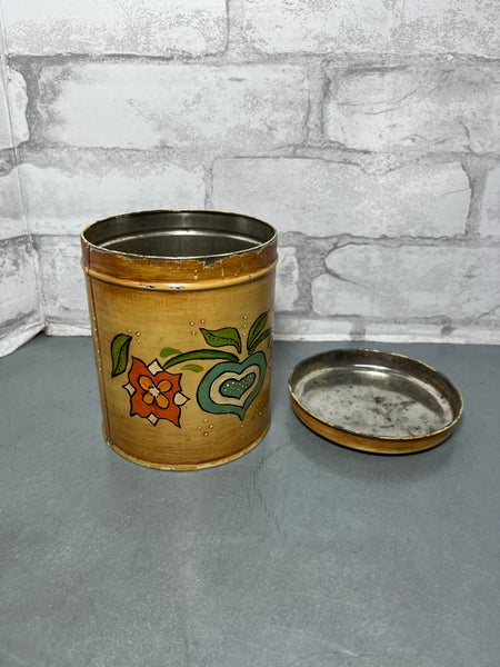 Vintage Flower Tin