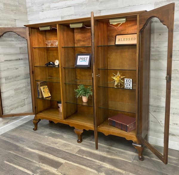 Antique French Curio Hutch Cabinet