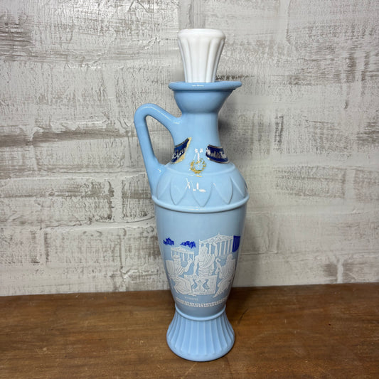 Vintage Blue Jim Bean Greek Decanter Bottle