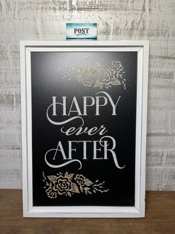 “Happy Ever After” Glitter Sign