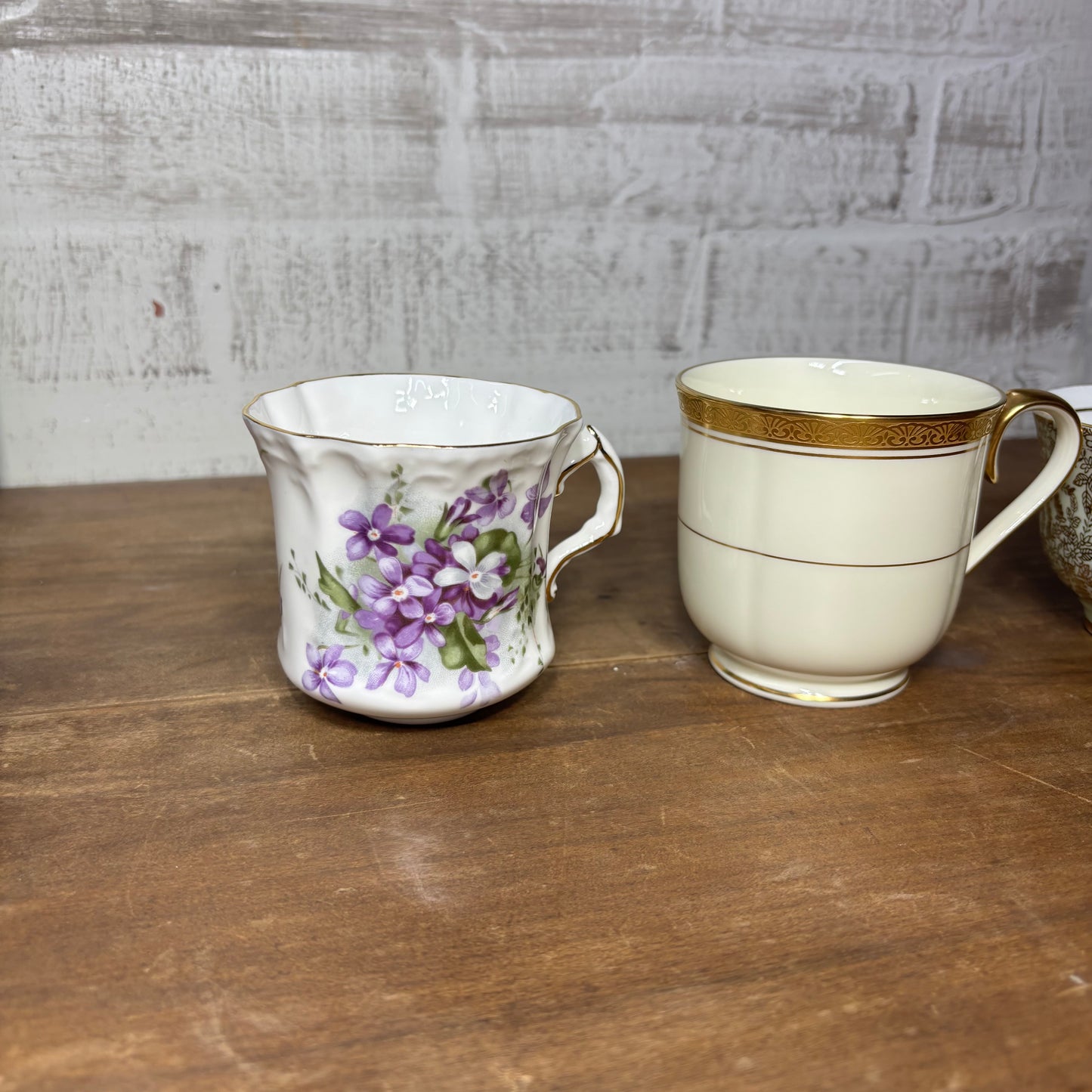 Vintage Porcelain Teacups Set of 4 #6 Table