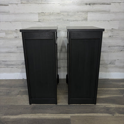 Matching Set Of 2 Black Nightstands