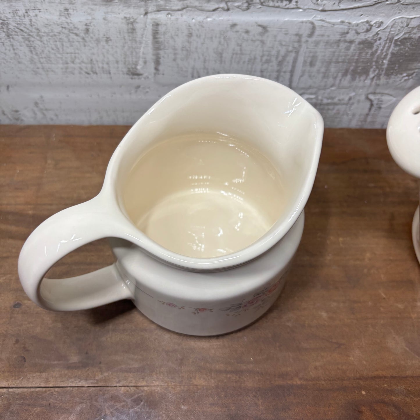 Vintage Pfaltzgraff Trousseau Water Can/ Creamer Pitcher Set
