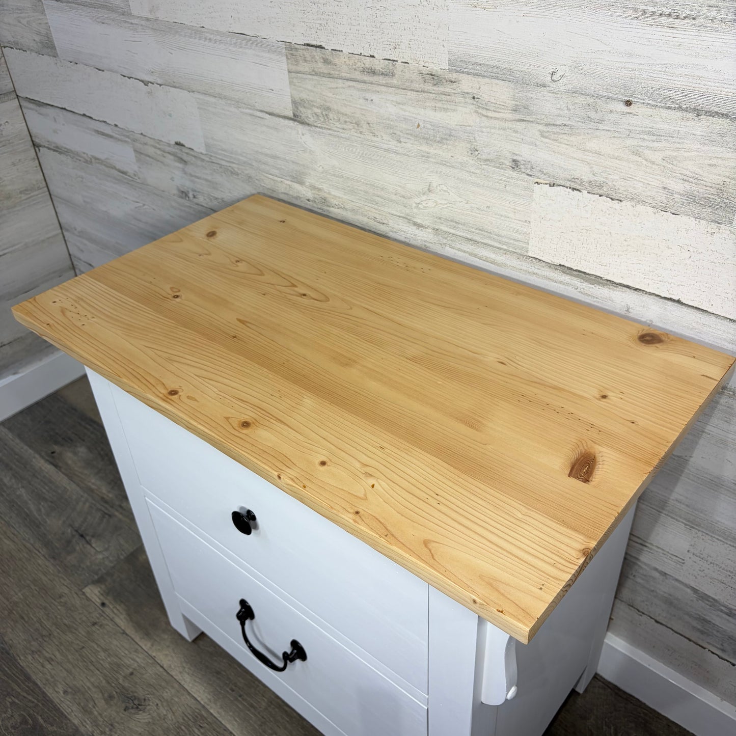 White Refinished Nightstand