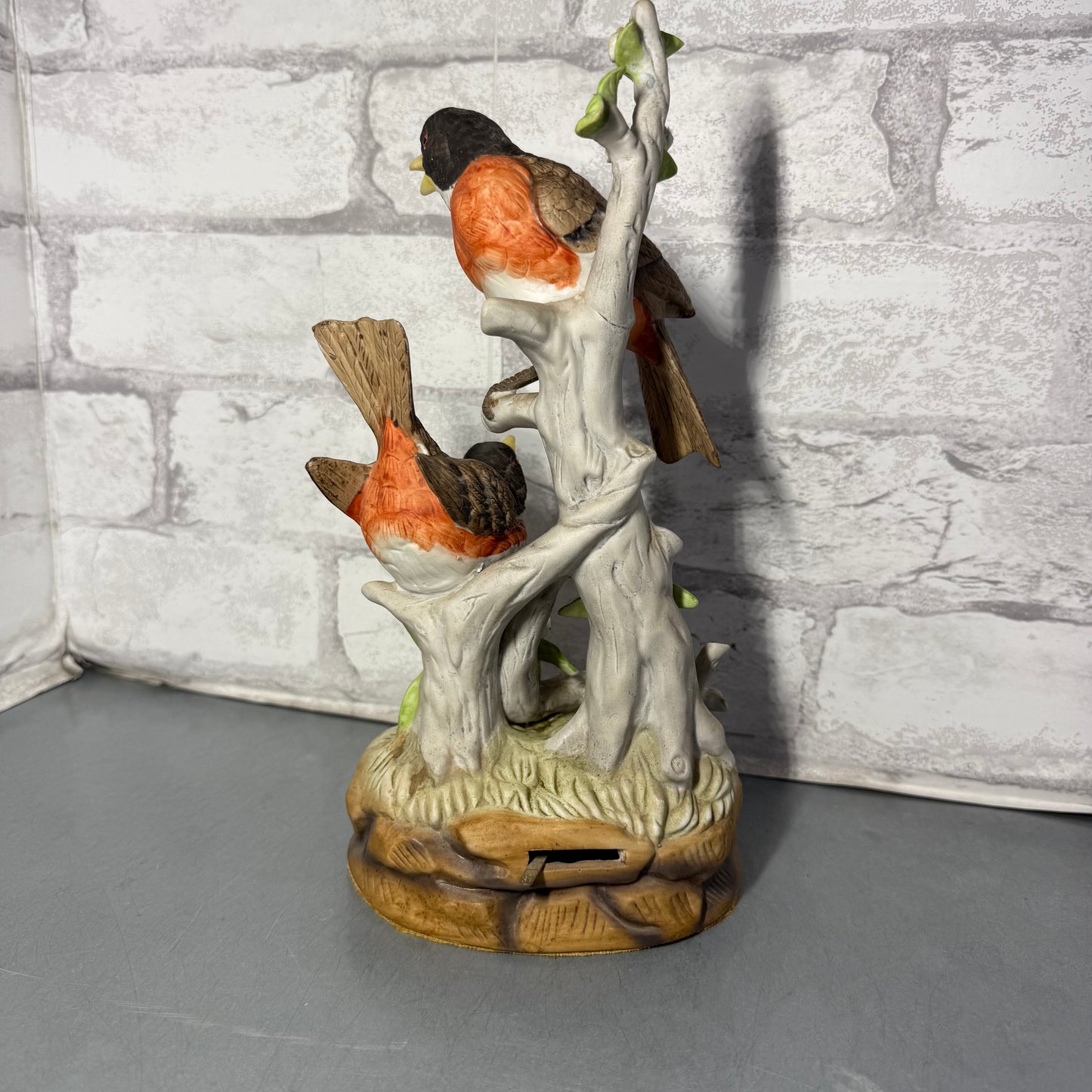 Vintage Arnart Porcelain Bird Music Figurine