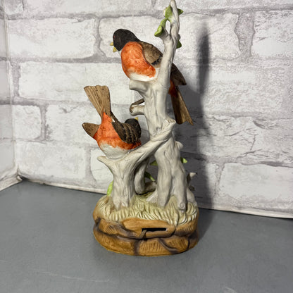 Vintage Arnart Porcelain Bird Music Figurine