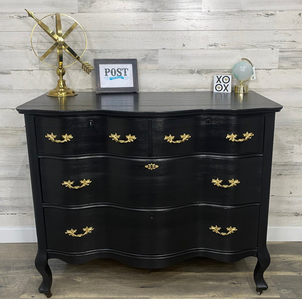 Black French Provincial Dresser