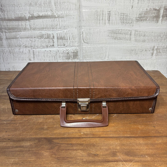 Vintage 24 Cassette Tape Faux Leather Carrying Case