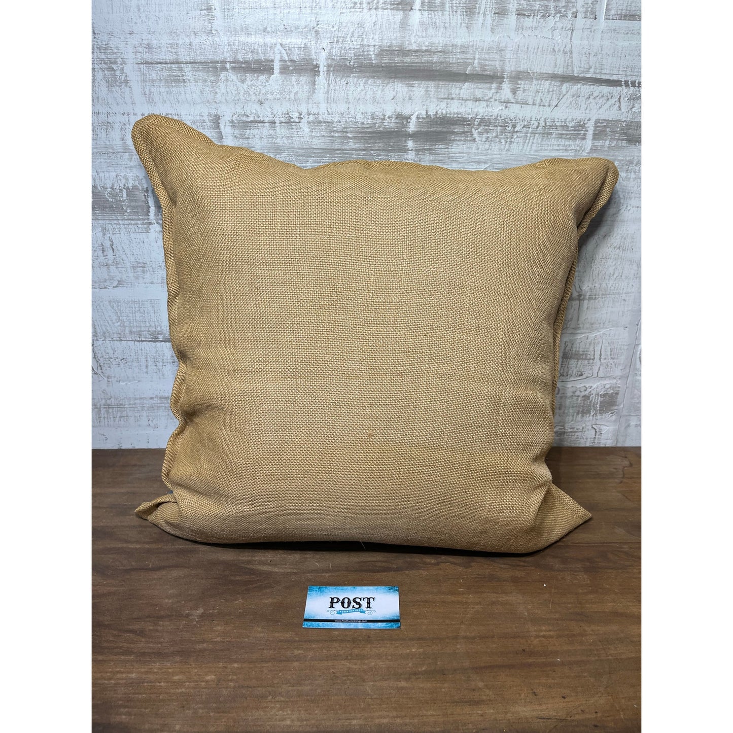 Blue And Burlap Decorative Throw Pillow