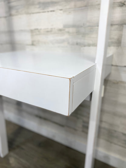White Crate & Barrel Leaning Ladder Desk