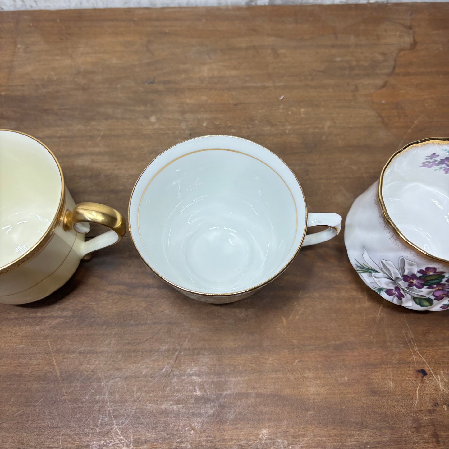 Vintage Porcelain Teacups Set of 4 #6 Table