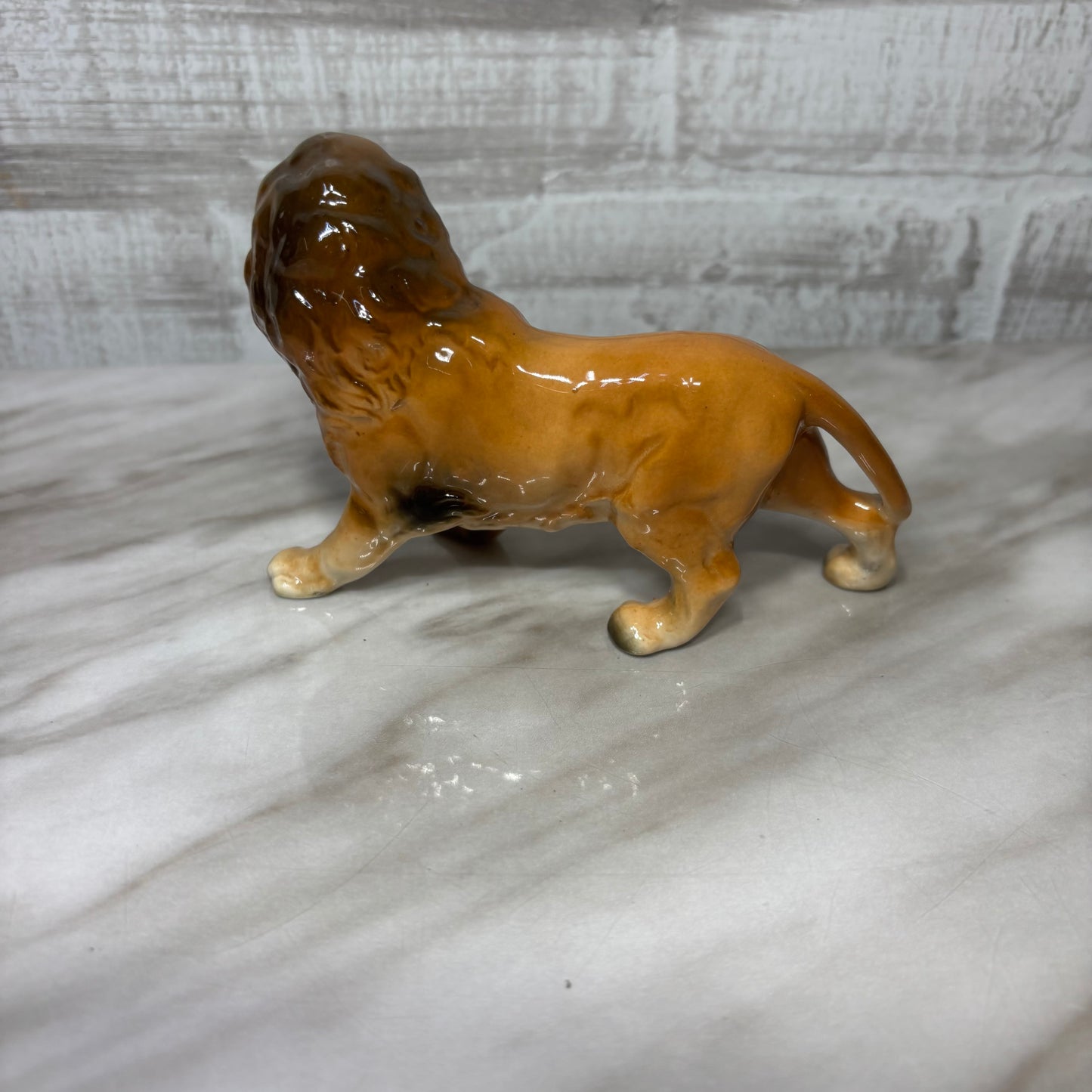 Vintage Porcelain Lion Figurine