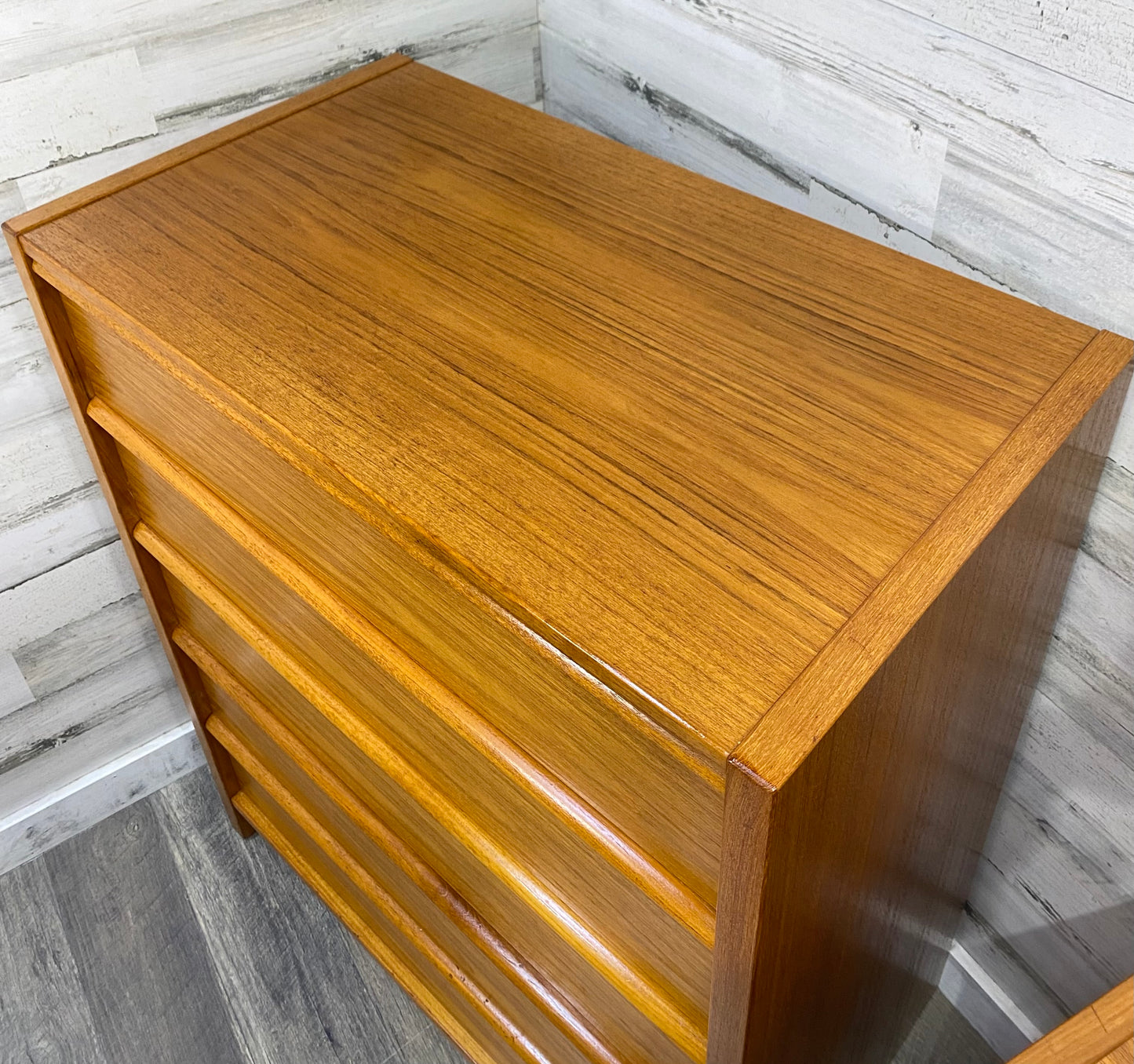 Danish Teak 2pc Dresser Set Jasper