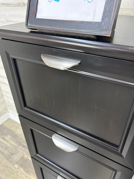 Black Locking File Cabinet