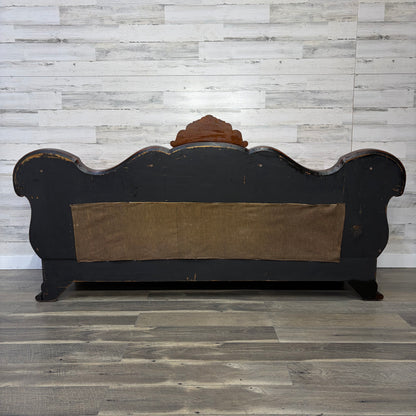 Antique Red Victorian Sofa Couch