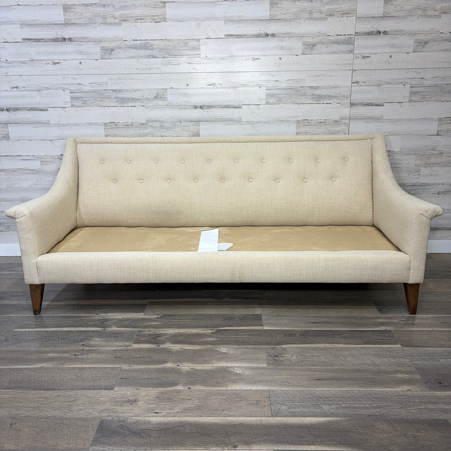 Modern Cream Tufted Sofa Couch