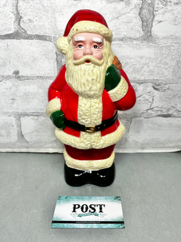 Vintage Christmas Blow Mold Plastic Santa Claus