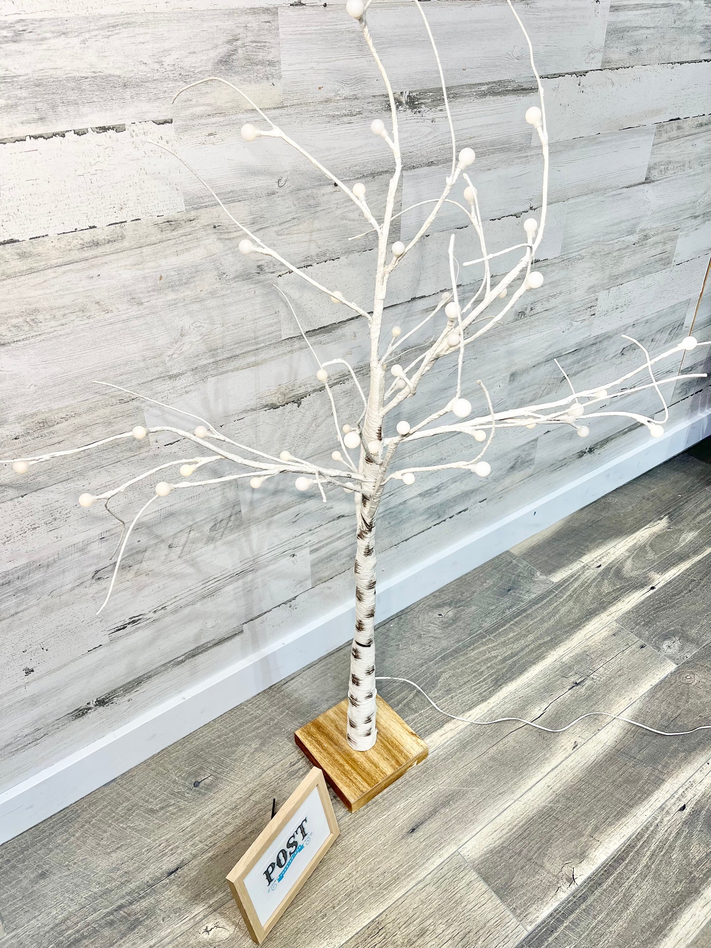 Artificial Light Up White Birch Tree