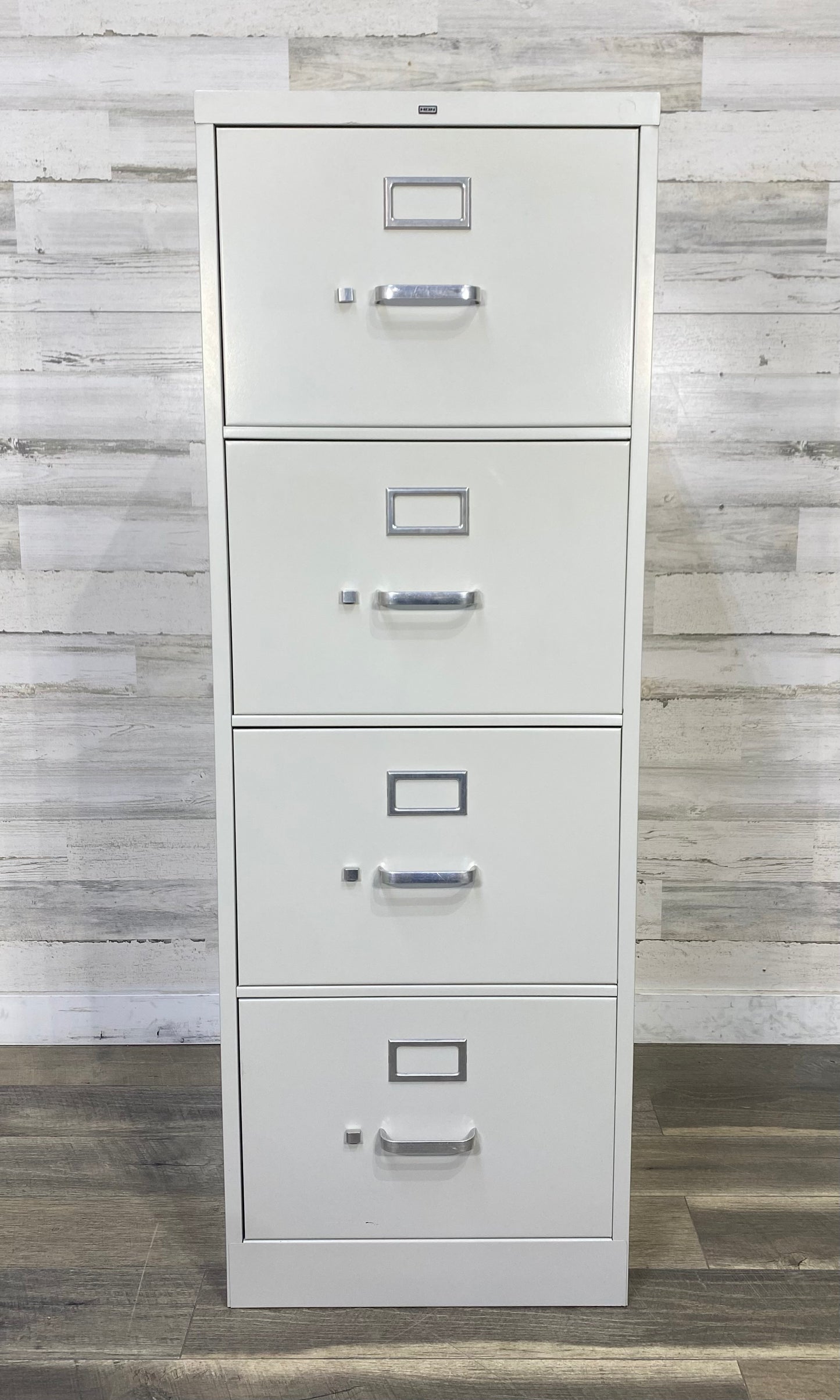 White Metal Hon 4 Drawer File Cabinet