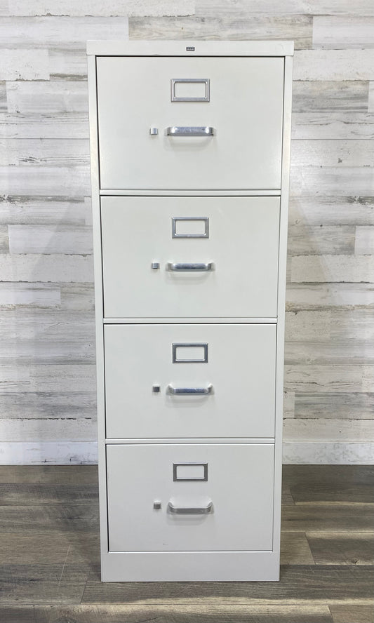 White Metal Hon 4 Drawer File Cabinet
