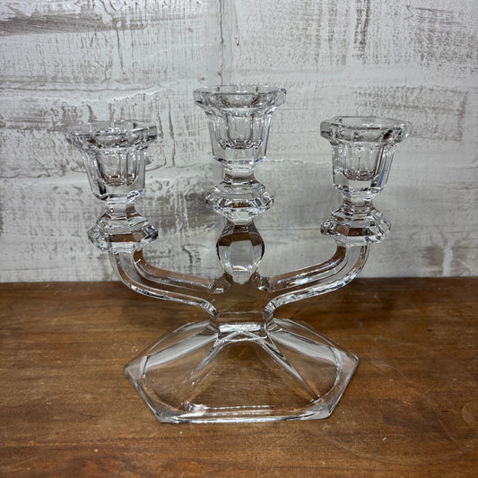 Crystal Clear Glass Candle Holder