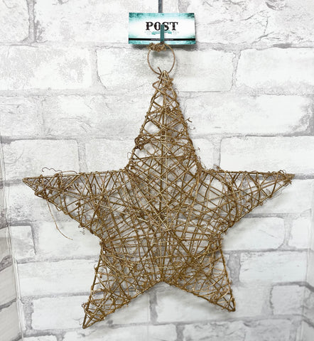 Gold Glitter Star Decor