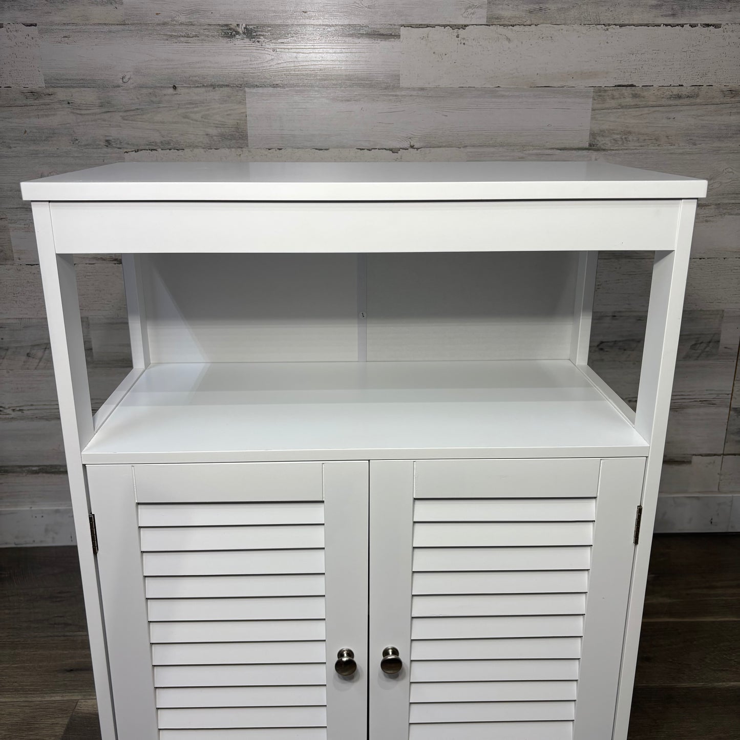 White Floor Storage Cabinet