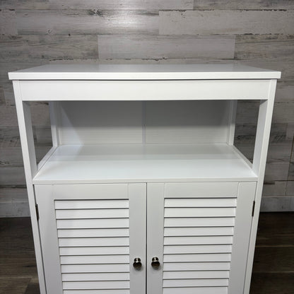 White Floor Storage Cabinet