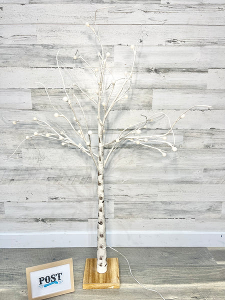 Artificial Light Up White Birch Tree