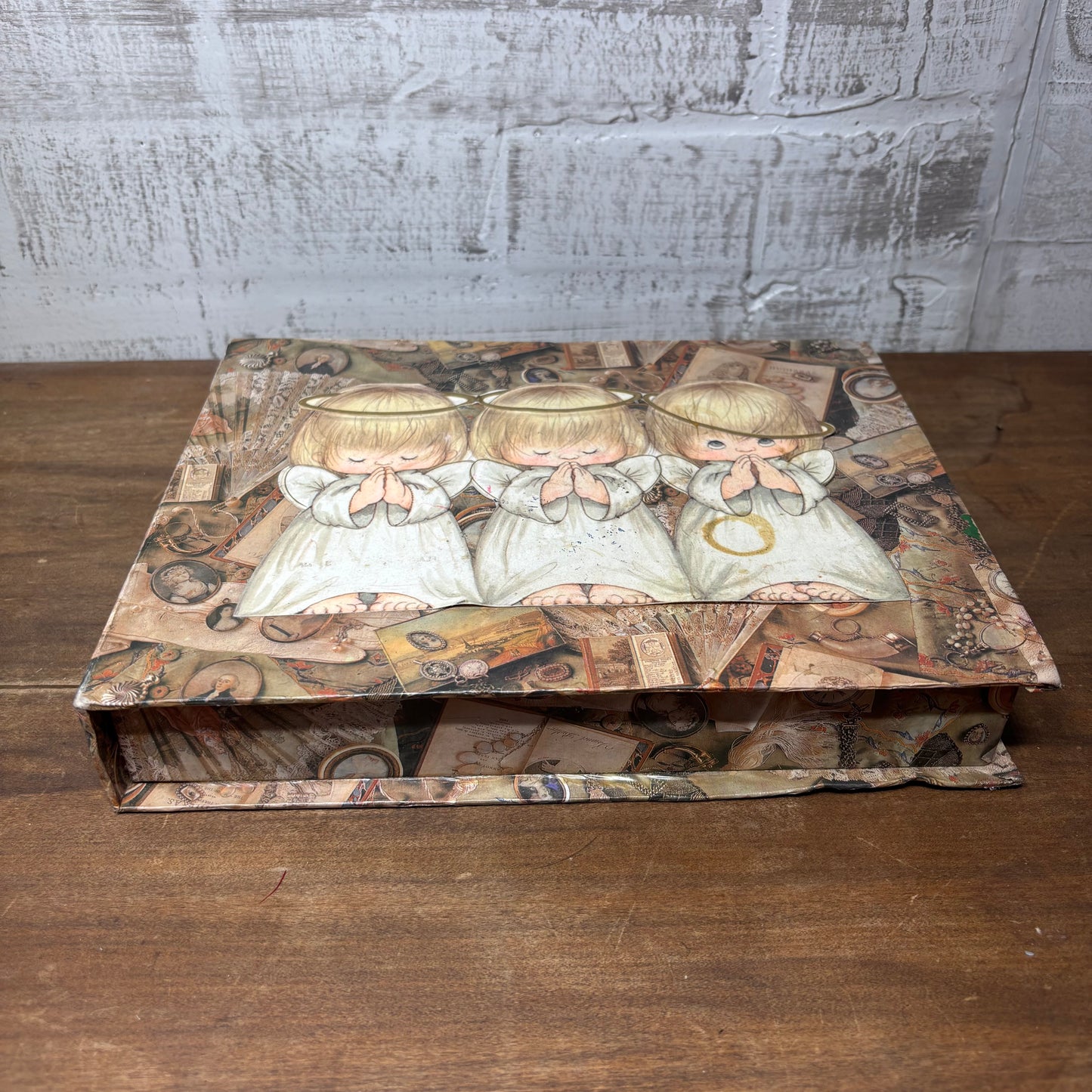 Vintage Angel Cherub Storage Box