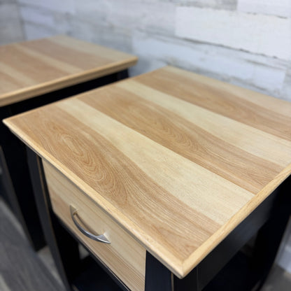 Set Of 2 Black End Tables / Nightstands