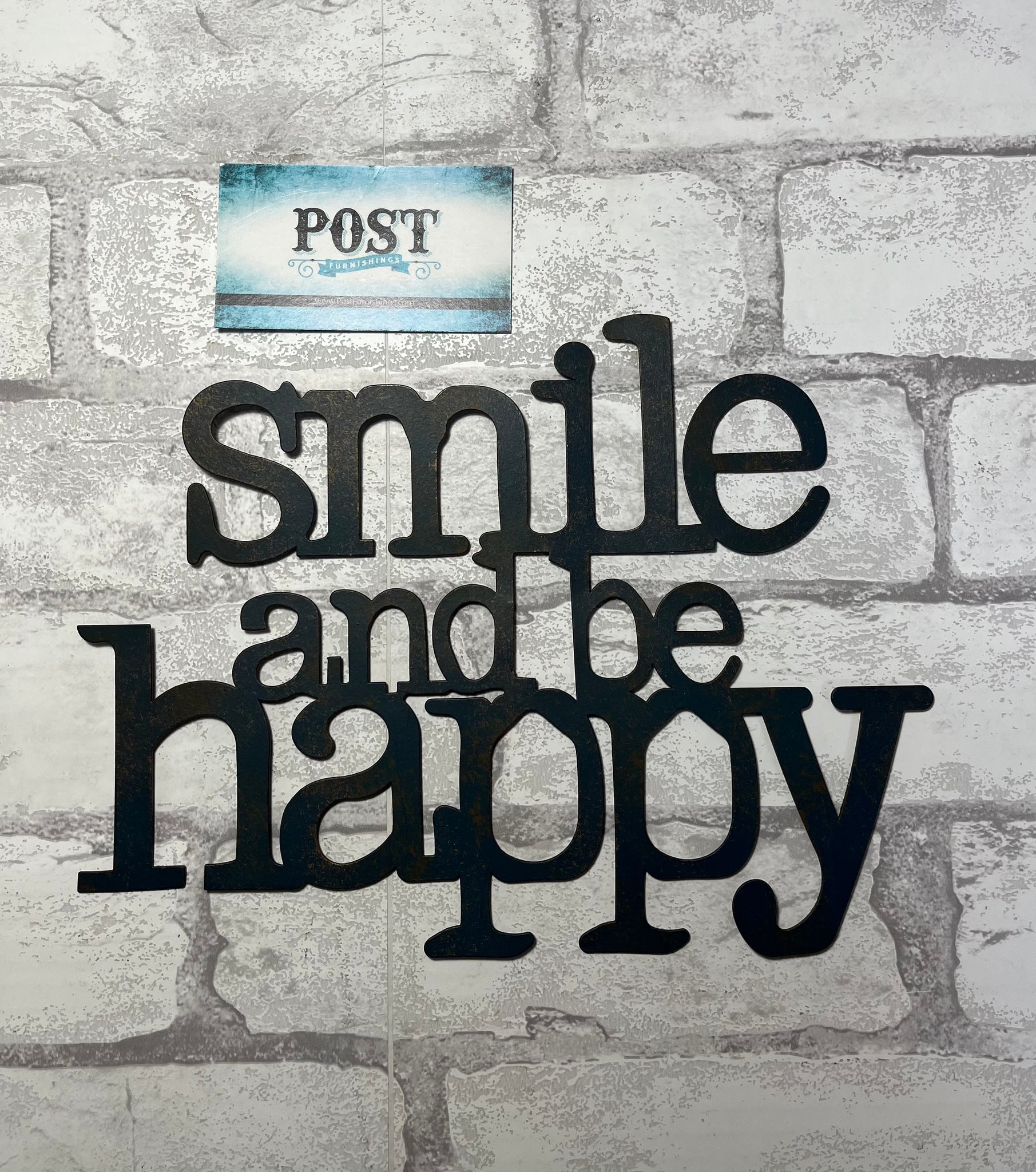 “Smile And Be Happy” Metal Wall Decor