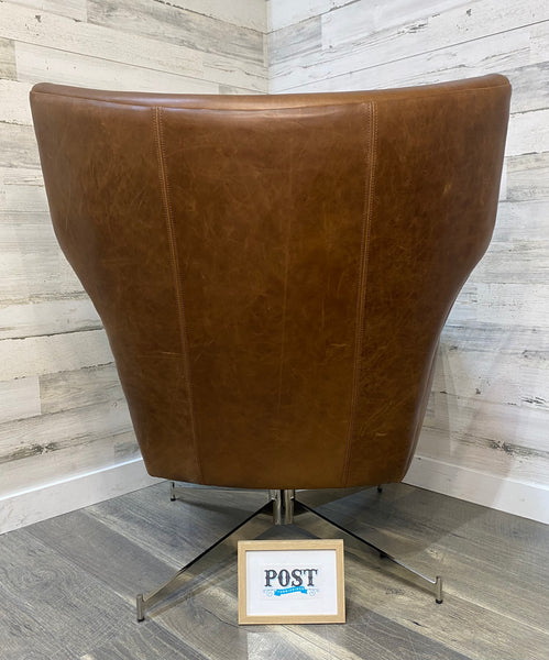 West Elm Hemming Leather Swivel Chair