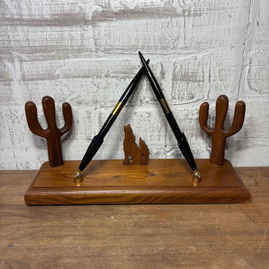Vintage Southwest Wooden Pen and Pencil Holder at Post Furnishings in Canby Oregon