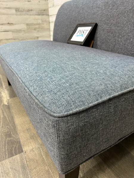 Gray Cushioned Bench