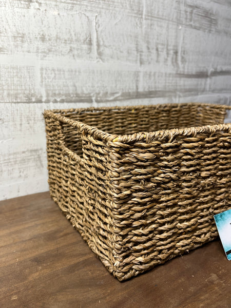 Woven Rattan Rectangle Basket