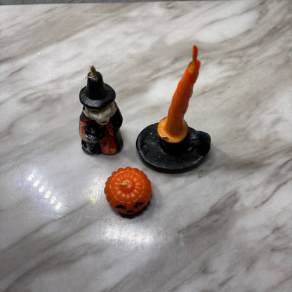 Vintage Lot Of Halloween Wax Candles