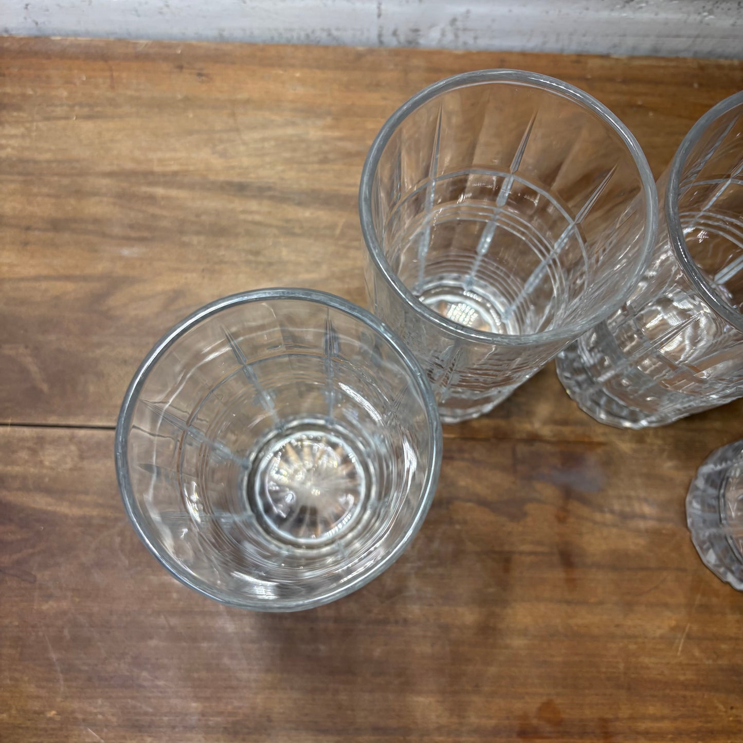 Cristal D'Arques Crystal Carrolton Pattern Tumbler Glasses Set Of 4