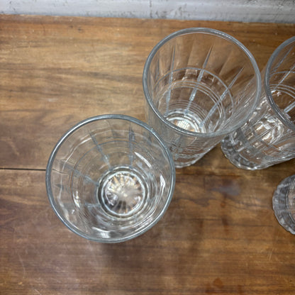 Cristal D'Arques Crystal Carrolton Pattern Tumbler Glasses Set Of 4