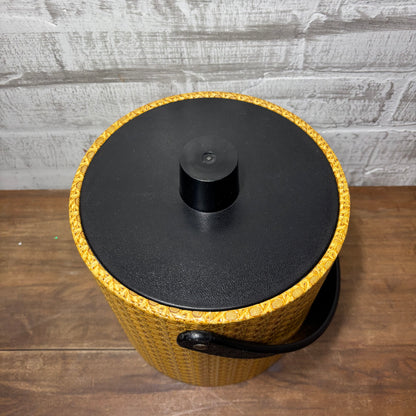 Vintage Irvinware Wicker Rattan Cain Ice Bucket