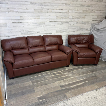 Leather Couch & Chair Set