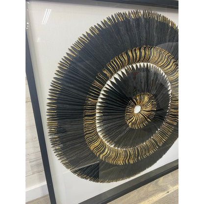 Uttermost Sandara Black And Gold Shadowbox Art