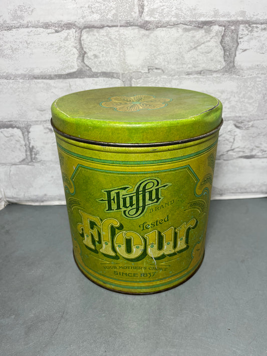 “Flour” Fluffy Ballonoff Mid Century Tin Canister
