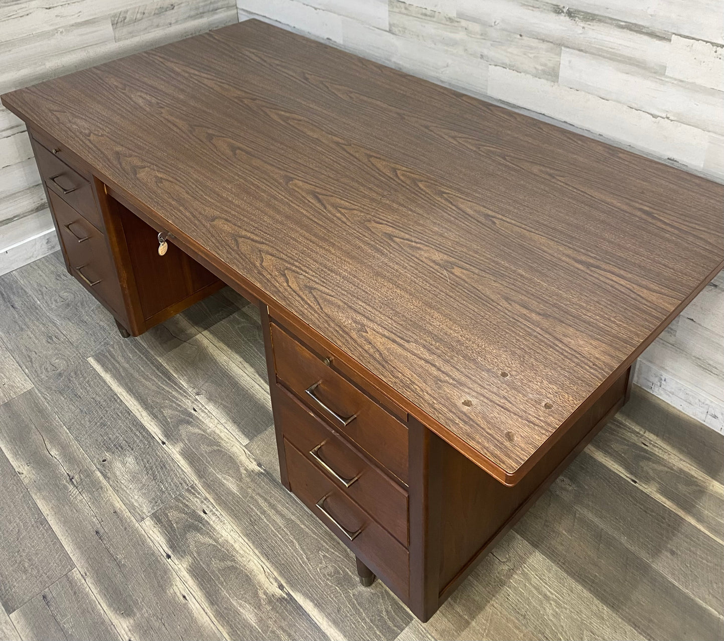 Mid Century Leopold Executive Desk
