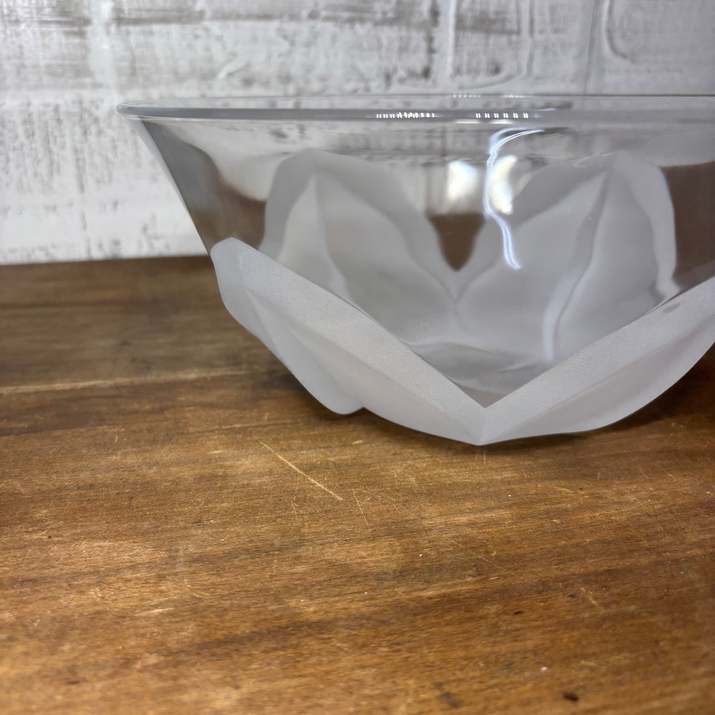 Serving Bowl with Frosted Flower Base
