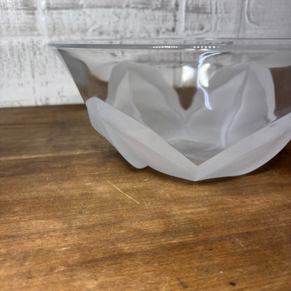 Serving Bowl with Frosted Flower Base