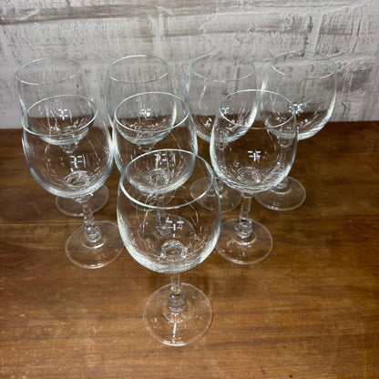 Vintage Crystal Glass Wine Glasses Set Of 8