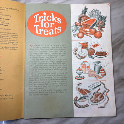 Vintage 4-H Book Tricks for Treats Halloween Cookbook Fun With Food