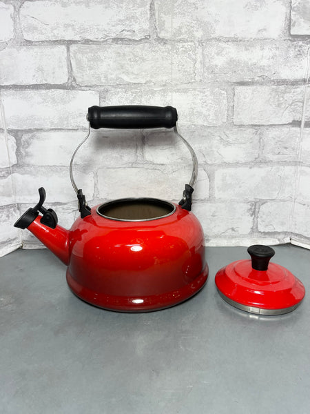 Le Creuset Red Enamel Tea Kettle