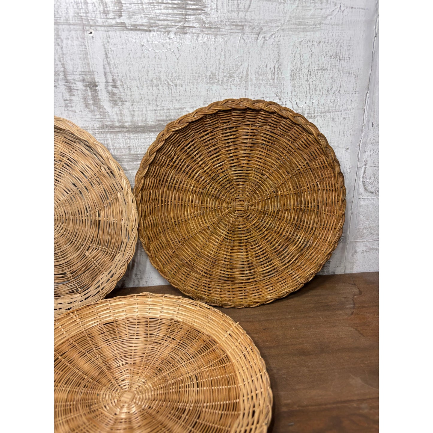 Boho Wicker Plate Wall Decor